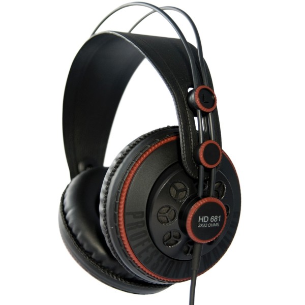 SUPERLUX HD-681 CUFFIA DA STUDIO SEMIAPERTA CIRCUMAURALE DINAMICA NERA / ROSSA