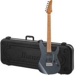 IBANEZ AZ2402 Prestige Gray Metallic - Chitarra elettrica serie double cut grigia con astuccio