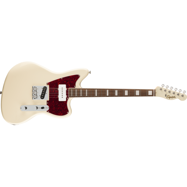 Squier Limited Edition Paranormal Offset Telecaster SJ, Laurel Fingerboard, Tortoiseshell Pickguard, Olympic White
