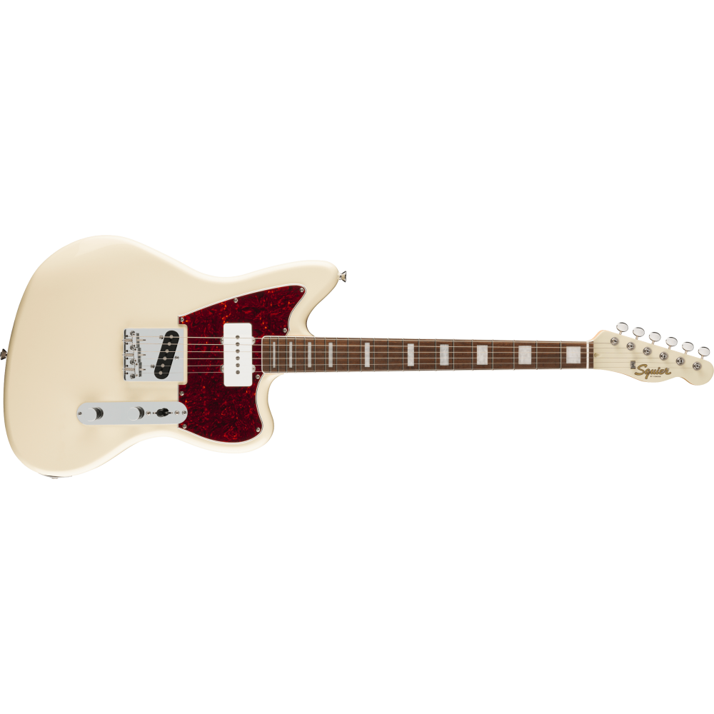 Squier Limited Edition Paranormal Offset Telecaster SJ, Laurel Fingerboard, Tortoiseshell Pickguard, Olympic White