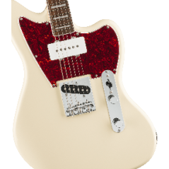 Squier Limited Edition Paranormal Offset Telecaster SJ, Laurel Fingerboard, Tortoiseshell Pickguard, Olympic White