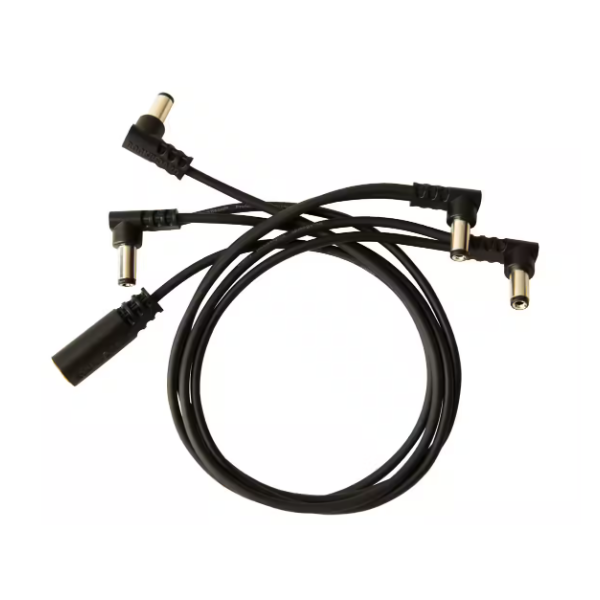 ROCKBOARD Flat Daisy Chain Cable 4 Outputs Angolo - CAVO PIATTO PER ALIMENTAZIONE EFFETTI A PEDALE 30CM DAISY CHAIN 4 USCITE