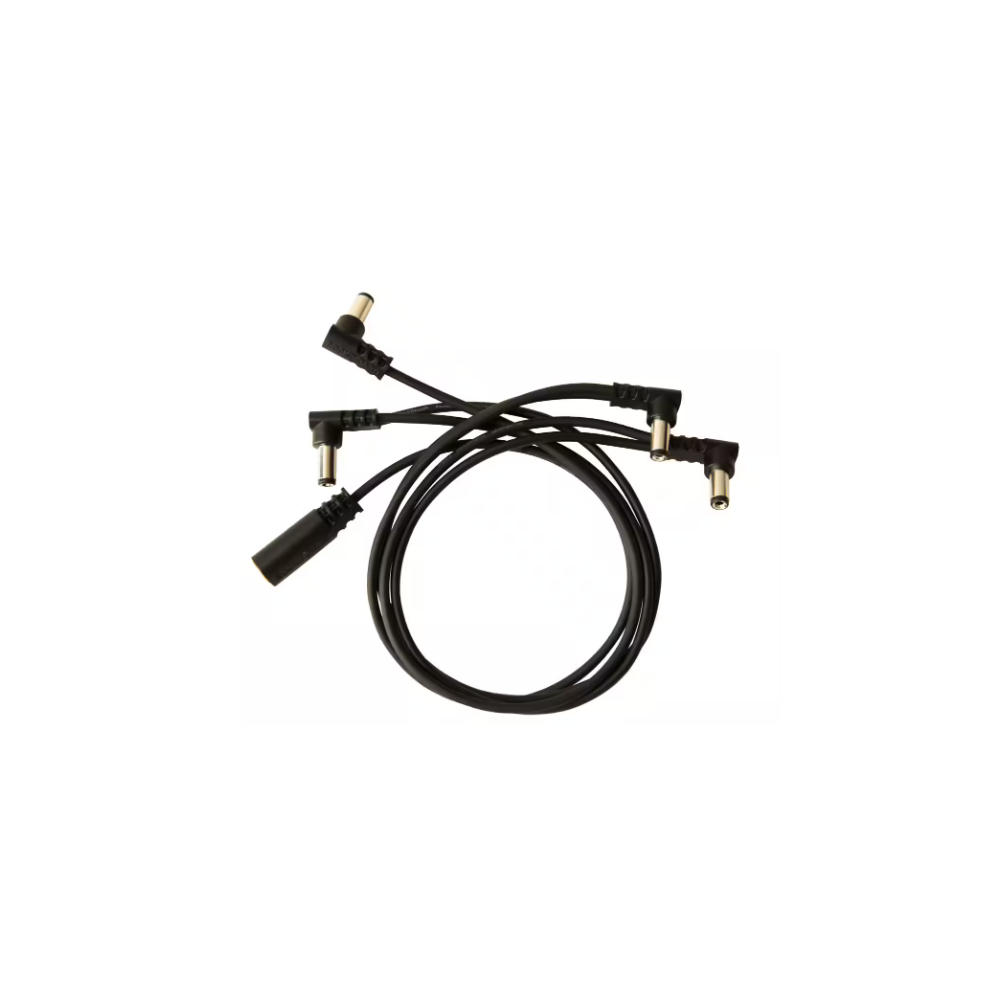 ROCKBOARD Flat Daisy Chain Cable 4 Outputs Angolo - CAVO PIATTO PER ALIMENTAZIONE EFFETTI A PEDALE 30CM DAISY CHAIN 4 USCITE