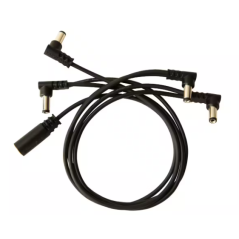 ROCKBOARD Flat Daisy Chain Cable 4 Outputs Angolo - CAVO PIATTO PER ALIMENTAZIONE EFFETTI A PEDALE 30CM DAISY CHAIN 4 USCITE