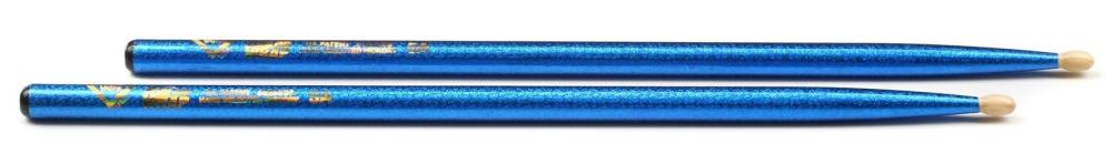 Vater VCB5A Color Wrap Los Angeles 5A Blue Sparkle Wood - L: 16 40.64cm D: 0.570 1.45cm - American Hickory