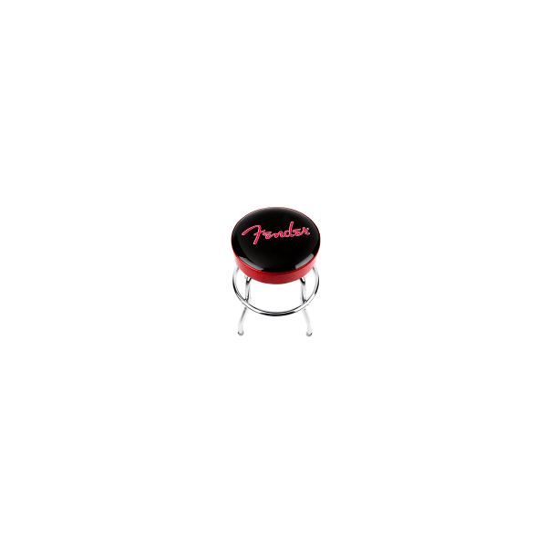 Fender Red Sparkle Logo Barstool, Black/Red Sparkle, 24