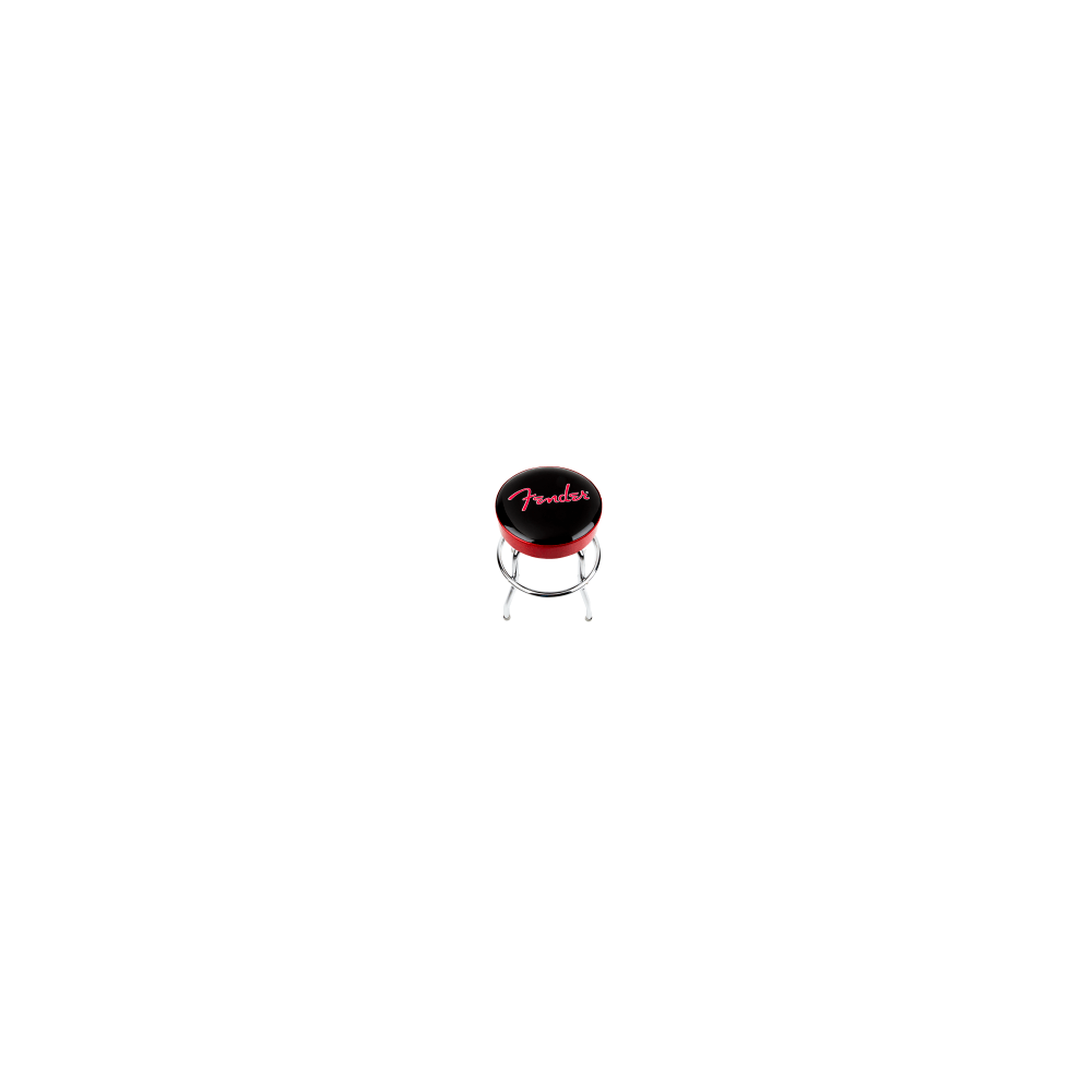 Fender Red Sparkle Logo Barstool, Black/Red Sparkle, 24