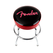 Fender Fender® Red Sparkle Logo Barstool, Black/Red Sparkle, 24"