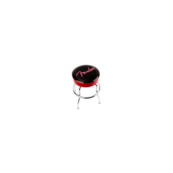Fender Red Sparkle Logo Barstool, Black/Red Sparkle, 24