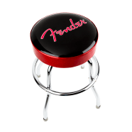 Fender Fender® Red Sparkle Logo Barstool, Black/Red Sparkle, 24"