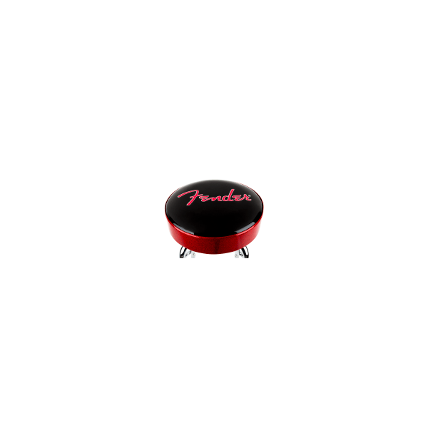 Fender Red Sparkle Logo Barstool, Black/Red Sparkle, 24