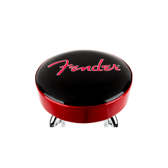 Fender Red Sparkle Logo Barstool, Black/Red Sparkle, 24