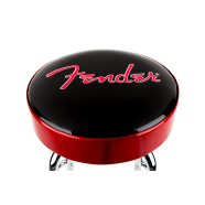 Fender Fender® Red Sparkle Logo Barstool, Black/Red Sparkle, 24"