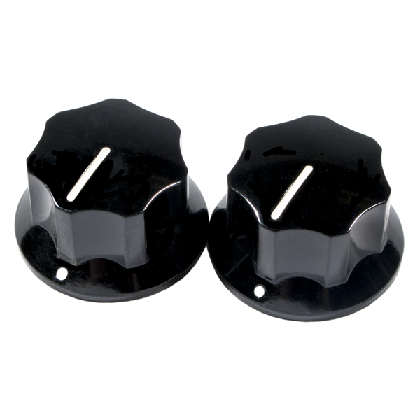 Fender Pure Vintage 1965 Jaguar Skirted Knobs, (2), Black