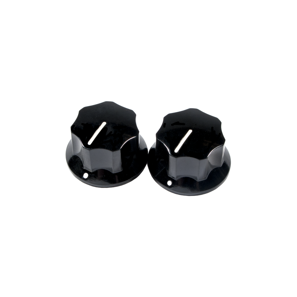 Fender Pure Vintage 1965 Jaguar Skirted Knobs, (2), Black