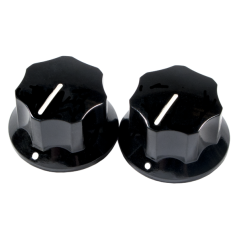 Fender Pure Vintage 1965 Jaguar Skirted Knobs, (2), Black
