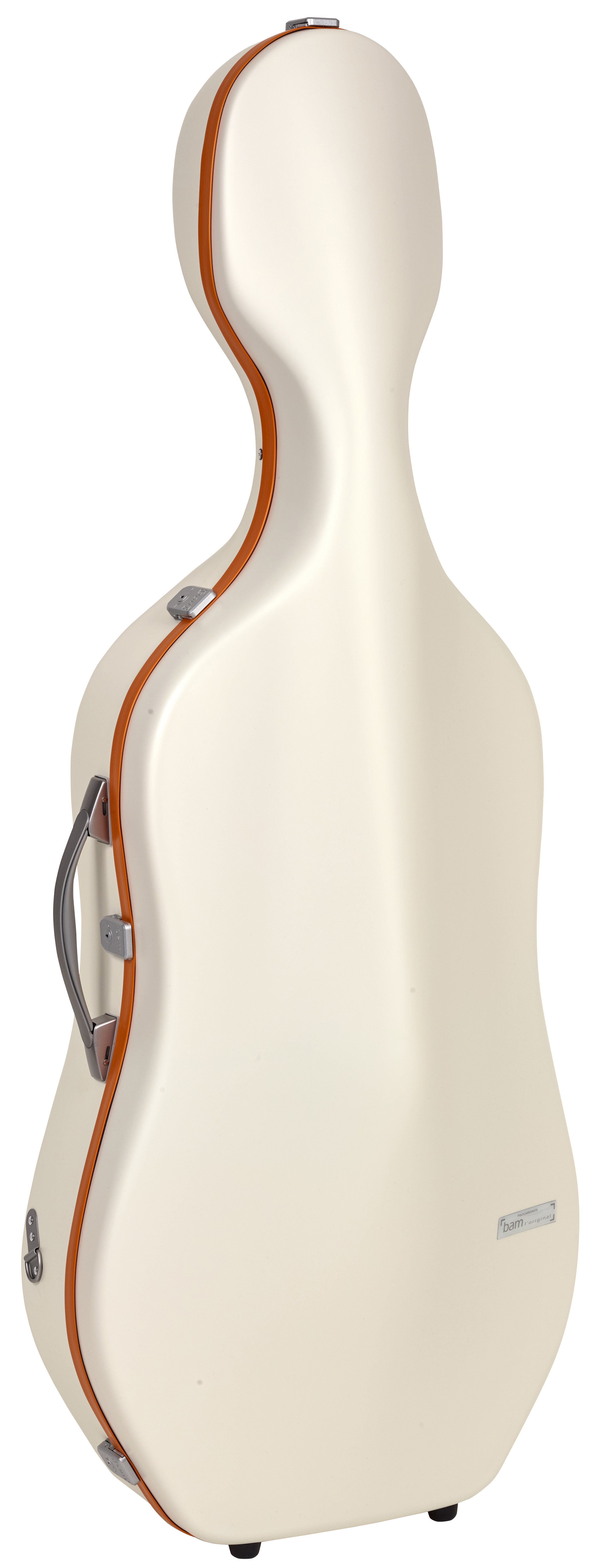 BAM ITALIA BAM SUP1005XLWO CUSTODIA "HIGHTECH" SUPREME ICE IN POLICARBONATO PER VIOLONCELLO - WHITE - ORANGE VERSION
