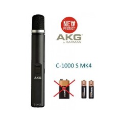 AKG ACOUSTIC AKG C1000S-MK4 MICROFONO CONDENSATORE CARDIODE E IPERCARDIOIDE ALIMENTAZIONE PHANTOM E BATTERIA