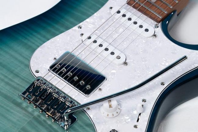 IBANEZ AZ22S1F-TXB Transparent Turquoise Burst - CHITARRA ELETTRICA TRANSPARENT TORQUOISE BURST