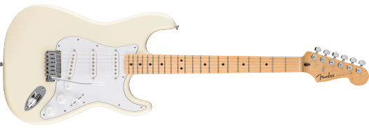 Fender Standard Stratocaster®, Maple Fingerboard, White Pickguard, Olympic White
