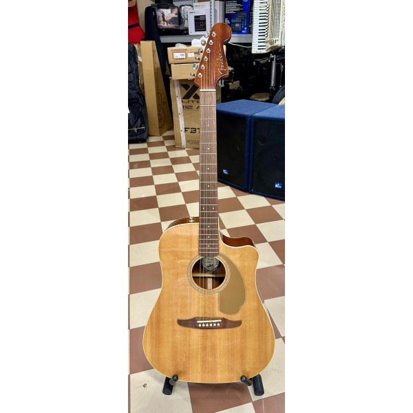 FENDER Redondo Player WN Gold Pickguard Natural - CHITARRA ACUSTICA ELETTRIFICATA NATURALE