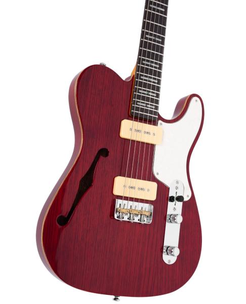 LARRY CARLTON T7TM See Through Red - CHITARRA ELETTRICA SEE THROUGH RED