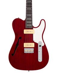LARRY CARLTON T7TM See Through Red - CHITARRA ELETTRICA SEE THROUGH RED
