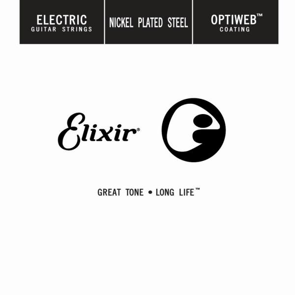 ELIXIR 16280 ELECTRIC NICKEL PLATED STEEL OPTIWEB SINGLE
