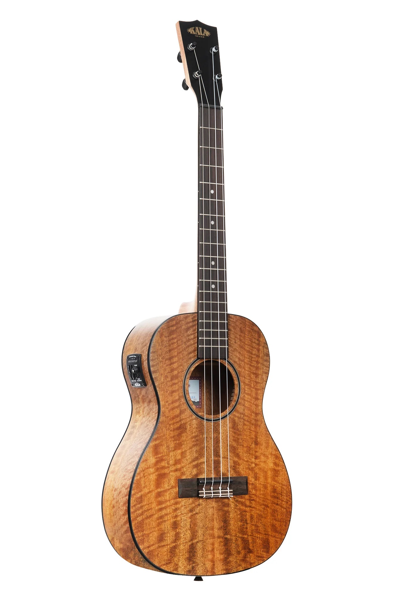 Kala KA-CM-BE - Curly Mango - ukulele baritono elettrificato - c/borsa