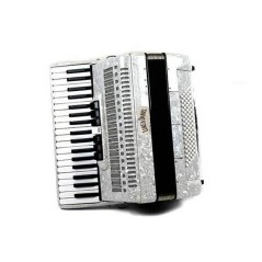 OCCASIONE Luke & Daniel fisarmonica 120 bassi bianca con valigia e tracolla