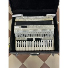 OCCASIONE Luke & Daniel fisarmonica 120 bassi bianca con valigia e tracolla
