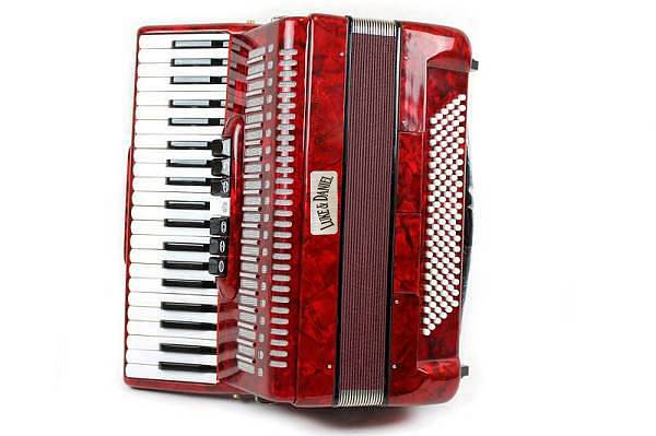 OCCASIONE Luke & Daniel fisarmonica 120 bassi rossa con valigia e tracolla