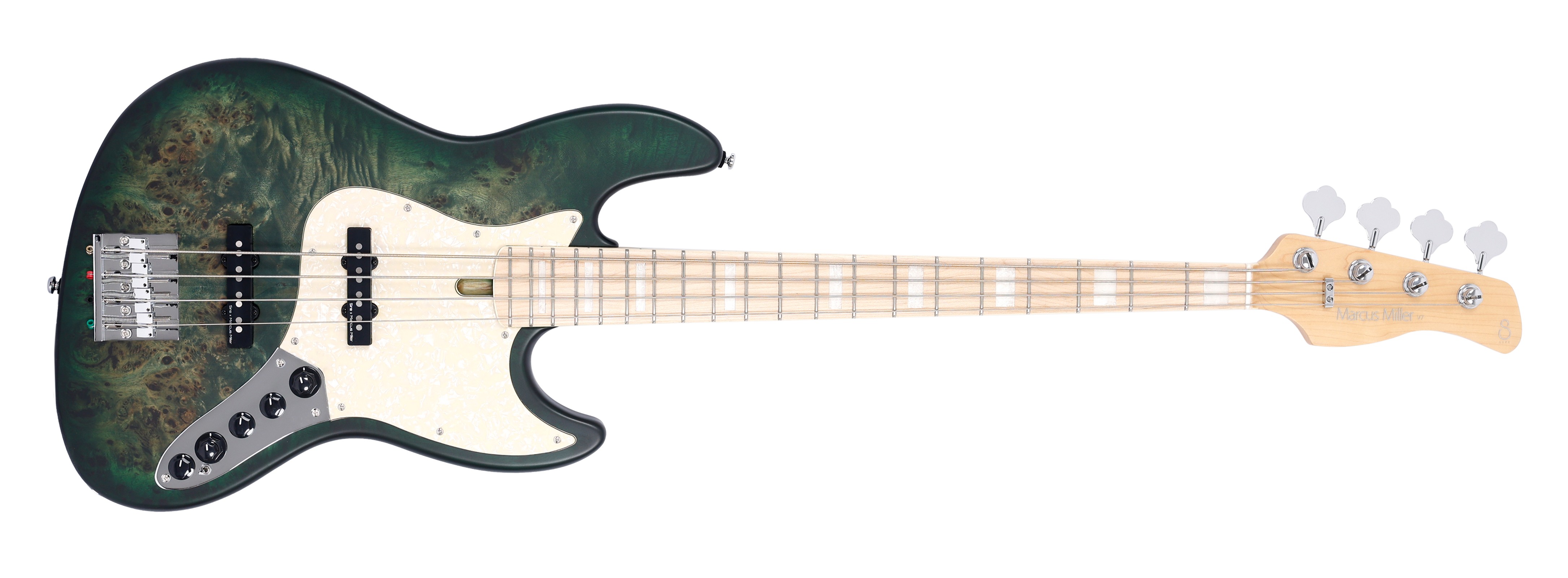 MARCUS MILLER V7 SWAMP ASH-4 REISSUE TRANS GREEN SATIN