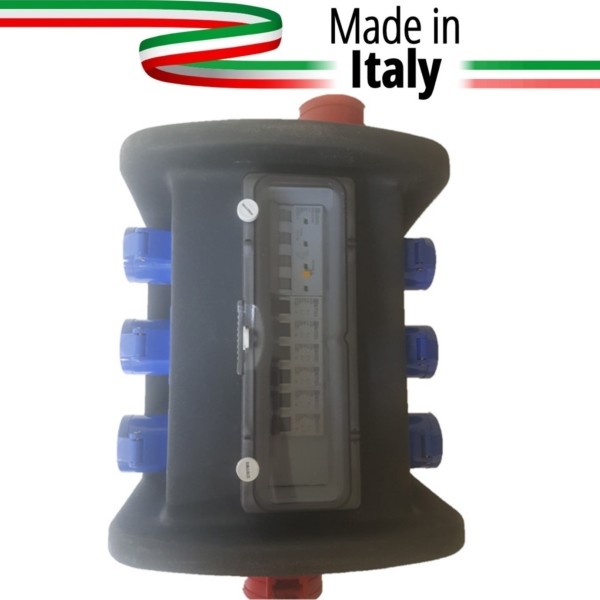 QUADRO CORRENTE POWERBOX TARTARUGA SPINA 32A 5P TRIFASE 6 PRESE CEE 16A 3P MONOFASE RILANCIO 32A PENTAPOLARE