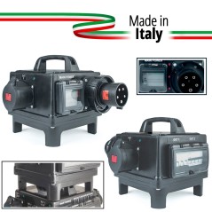 POWERBOX TARTARUGA SPINA 63A 5P 400V CI2 2 PRESE CEE 32A 5P SPIE RETE PROTEZIONE 1 RCD 63A 4P 30MA AC + 2 MCB 32 4P C
