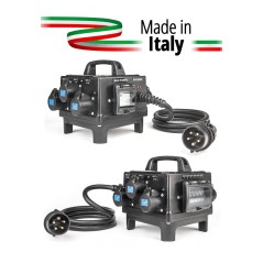 POWERBOX TARTARUGA SPINA 32A 5P 6 PRESE CEE 16A 3P SPIE RETE DOPPIA PROTEZIONE RCCB 40A + 6 MCB