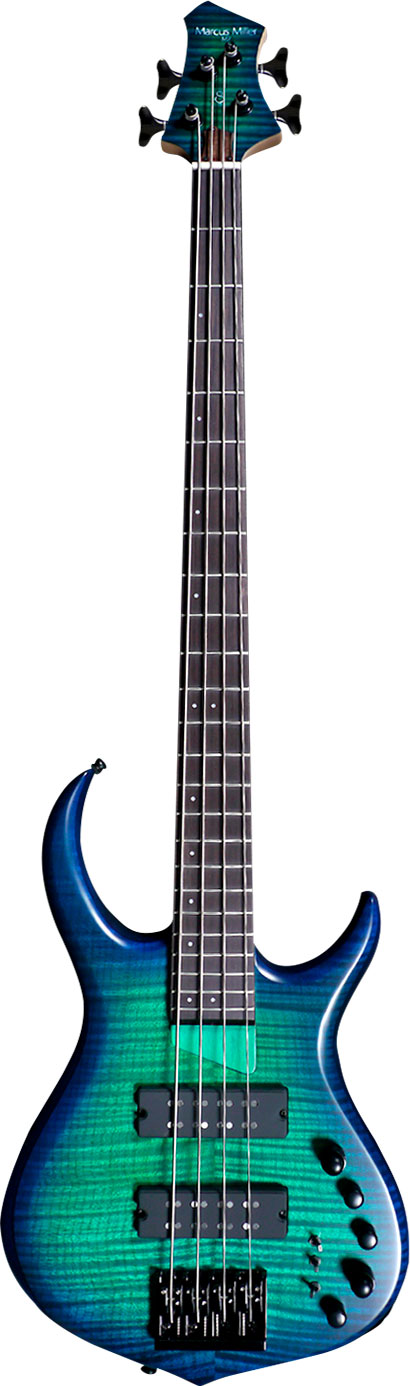 MARCUS MILLER M7 ALDER-4 FRETLESS (2ND GEN) TBL TRANS BLUE