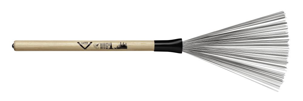 Vater VWTM Manhattan Brush - Impugnatura in Hickory 7A D: 0.540 1.37cm /Setole in acciaio non retraibili