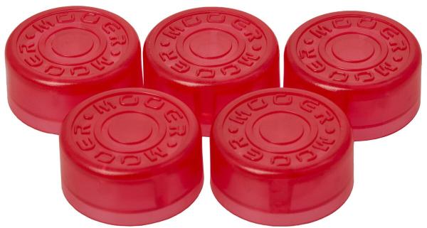 MOOER RED FOOTSWITCH TOPPER,5 PCS PER BAG
