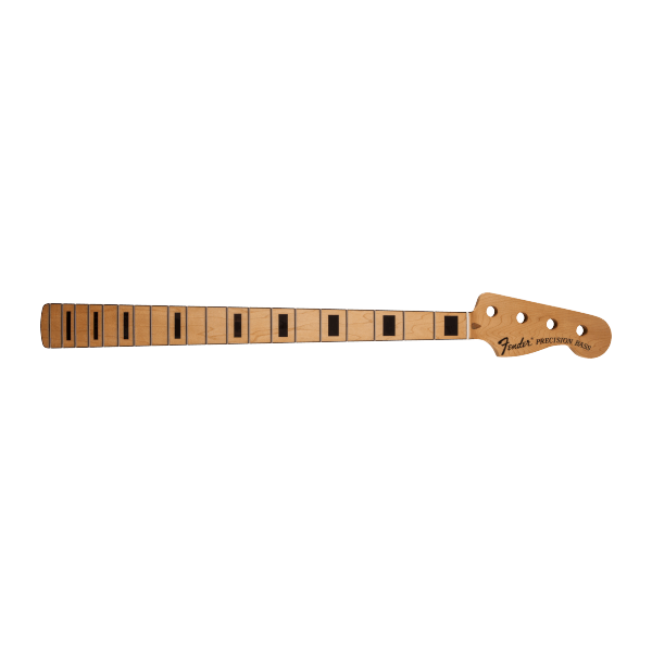 Fender Precision Bass Neck, 20 Medium Jumbo Frets, Block Inlay - Maple