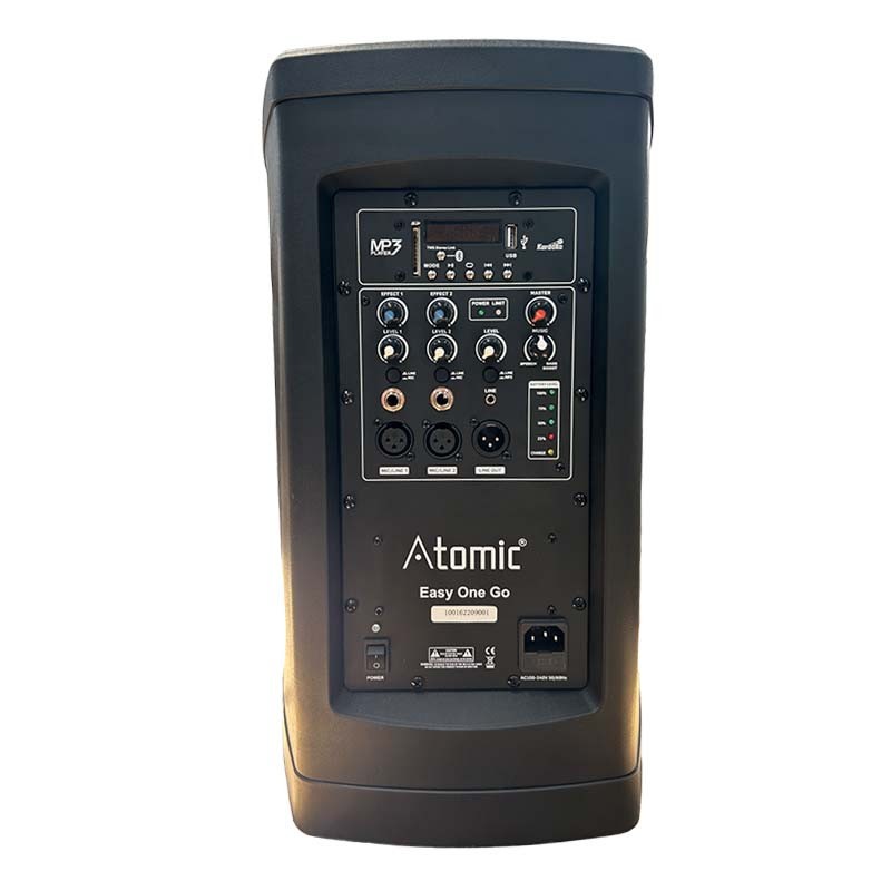 ATOMIC EASYONE GO SISTEMA AUDIO A BATTERIA DIFFUSORE A COLONNA 400 WATT BLUETOOTH USB SD