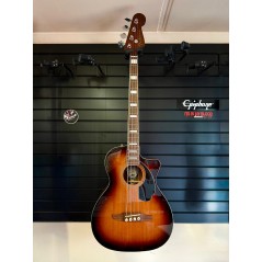 Fender Kingman Bass WN Shaded Edge Burst – Corde Lisce color argento, Esposto in Negozio