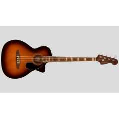 Fender Kingman Bass WN Shaded Edge Burst – Corde Lisce color argento, Esposto in Negozio