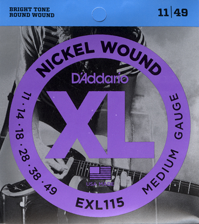 D'ADDARIO EXL115 CORDE CHITARRA ELETTRICA SCALATURA 011-049