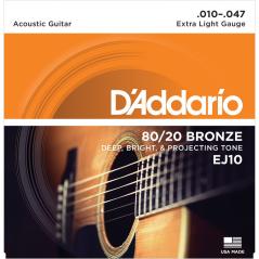 D'ADDARIO EJ10 CORDE 10-47 PER CHITARRA ACUSTICA