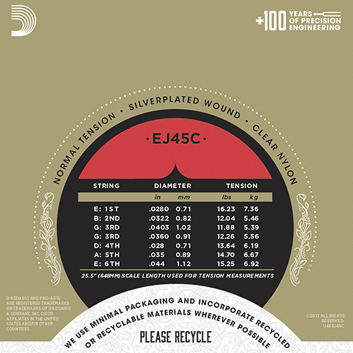 D'ADDARIO EJ45C CORDE PER CHITARRA CLASSICA