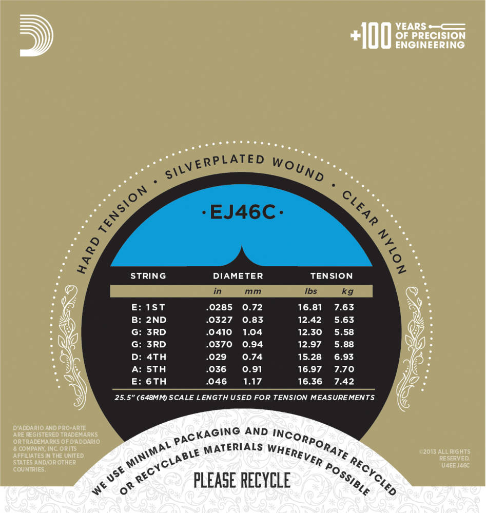 D'ADDARIO EJ46C CORDE PER CHITARRA CLASSICA