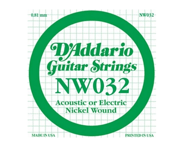 D'ADDARIO NW032 CORDA SINGOLA PER CHITARRA ACUSTICA/ELETTRICA