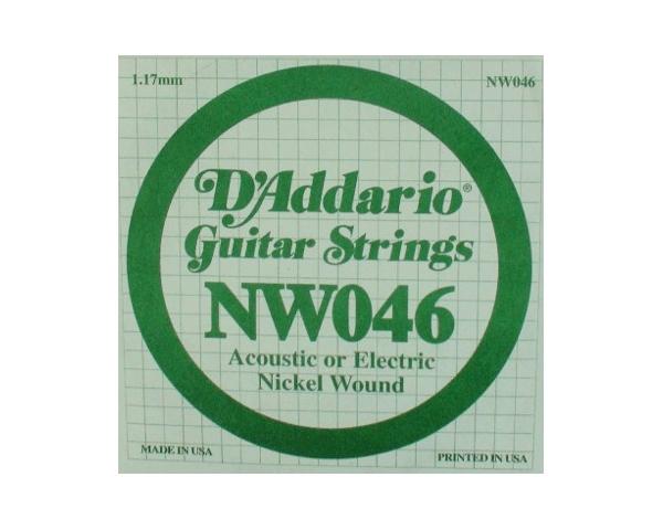 D'ADDARIO NW046 CORDA SINGOLA PER CHITARRA ACUSTICA/ELETTRICA
