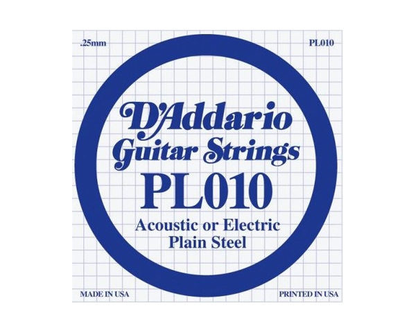 D'ADDARIO PL010 CORDA SINGOLA PER CHITARRA ACUSTICA/ELETTRICA